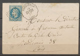 1869 Lettre N°29 obl Conv. Station POTHIERES CHSS.TR. CODE D'OR(20) P2709