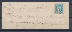 1871 Lettre N°60 GC1845 Conv. Station LE BREUIL LANG.StG PUY DE DOME(62) P2740