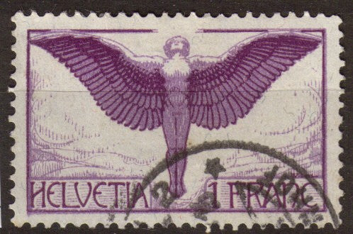 Suisse 1924 PA 12a 1F Violet Papier ordinaire. P274