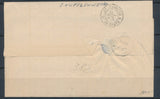1866 Lettre bande franchise CAD T22 perlé DRUSENHEIM perlé BAS-RHIN(67) P2750