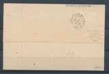 1866 Lettre bande franchise CAD T22 perlé ITTENHEIM perlé BAS-RHIN(67) P2751