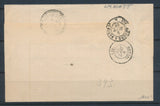 1866 Lettre bande franchise CAD T22 perlé LUTZELHAUSEN perlé BAS-RHIN(67) P2752