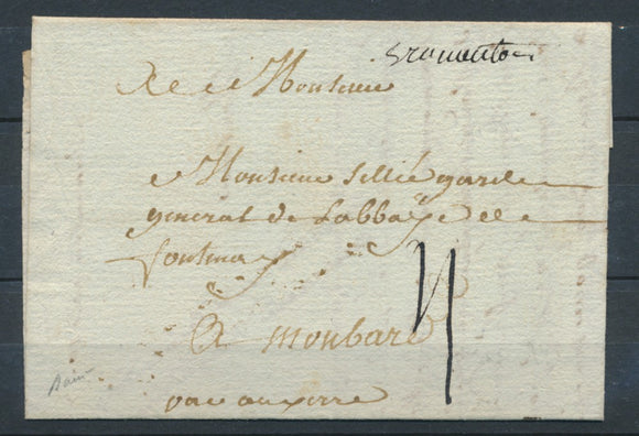 1784 Lettre Marque manuscrite 