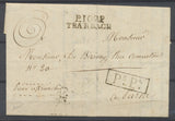 1811 Lettre Département Conquis P102P/TRARBACK +PsPS encadré RARE Superbe P2769