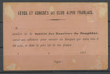 1877 CP Précurseur privée Fêtes du Club Alpin 15c SAGE N/U gris Neuf RR P2833