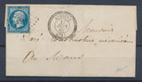 1862 Lettre N°14 obl PC4443 CAD T22 AUBIGNE SARTHE(71) Superbe P2880