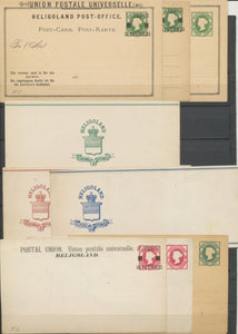 HELIGOLAND Lot de 9 documents : CP, CPRP et bandes journal. Superbe. P2917