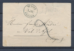 1871 Guerre enveloppe avec cachet POSTE EPINAL Superbe P2938