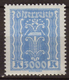 Autriche 1923 Industrie 3000k bleu. N**. P293