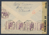 1944 Enveloppe Affranchie au verso Prisonnier Italien AUX USA + censure P2970