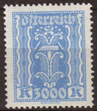 Autriche 1923 Industrie 3000k bleu. N**. P297