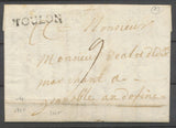 1750 Lettre en PD Marque linéaire LENAIN N°4 TOULON 33x5mm VAR (78) P3046