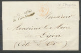 1842 Lettre Franchise Ministère de l'Intérieur + cachet rouge P3113