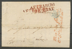 1830 Lettre Franchise Ministère des finances Don Gales des Contr. Ind. P3127