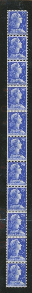 Roulette N°40 20f bleu  Marianne de Muller N°1011B type I N** cote 250€ P3138