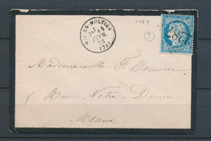 1873 enveloppe N°60 Obl GC2287 + CAD T16 MAY-en-MULTIEN SEINE&MARNE(73) TB P3191