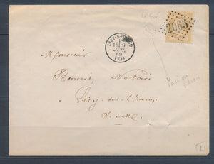 1869 env. N°28 Obl GC 2065 LIZY-S-OURCQ + BR E LE GUE SEINE&MARNE(73) P3217