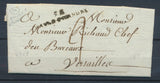 1813 Lettre Marque 72/MAULE S MANDRE 42x8mm Noir SEINE ET OISE(72) P3334
