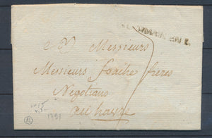 1791 Lettre Marque Lenain N°15 St GERMAIN EN L. SEINE&OISE (72) TB P3360