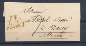 1819-30 Lettre cursive double 72/Triel/POISSY SEINE&OISE(72) SUP. P3500