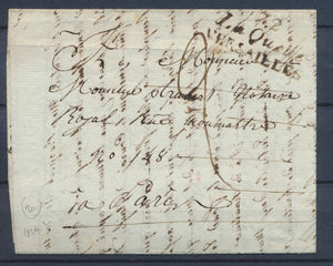 1824 Lettre cursive double 72/La Queue/VERSAILLES SEINE&OISE(72) SUP. P3503
