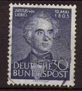 Allemagne 1953 N°52 Von Liebig 30p Bleu. P359