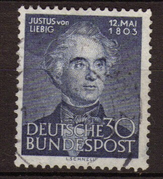 Allemagne 1953 N°52 Von Liebig 30p Bleu. P359