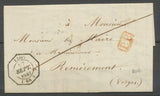 1842 Lettre Cachet d'essai Octogonal LYON Type 1 - 68 RHONE LOIRE SUP P3690