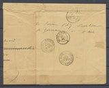 1884 Env. taxes N°14 et 19 obl Triangle + N°90 15c bleu Obl Autun signé P3721