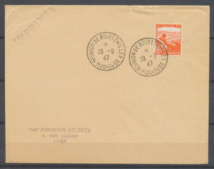 1947 Lettre Obl. réunion de Bourtzwiller/Mulhouse sur N°736 tarif imprimé P3773