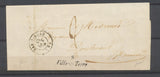 1848 Lettre Marque 9 VILLE-SUR-TERRE 26mm+ CAD T15 BAR-SUR-AUBE P3795