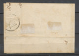 1830 Lettre Marque linéaire 2 MARLE AISNE + 1d Rouge, association rare. P3886