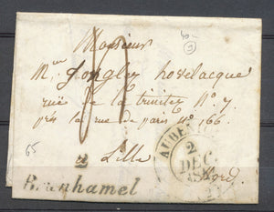 1842 Lettre Cursive 2 Brunehamel + CAD T13 AUBENTON AISNE TB/SUP P3913