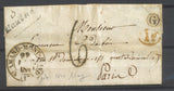 1840 Lettre cursive 3 Maulne + CAD13 St-Amant-Mont-rond + BR G Ainay P3946