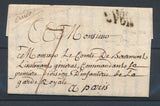 1816 Lettre Déboursé DEBOURSE PRES GOUVERNEMENT ROUGE TB. P4109