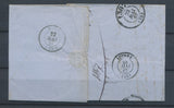 1867 Lettre N°22 Obl. GC3148 RIOZ + BR L de MAIZIERES HAUTE SAÔNE (69) P4222