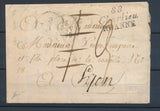 1829 Lettre cursive double 88 Charlieu ROANNE au dos refusée A voir Sup. P4241