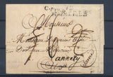 1818 Lettre avec au dos Marque AIX-LES-BAINS + DEB.12 AIX Rare association P4250