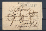 1818 Lettre avec au dos Marque AIX-LES-BAINS + DEB.12 AIX Rare association P4250