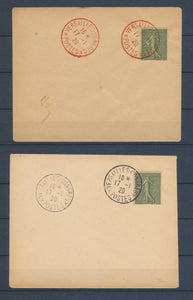 17/1/1920 2 Enveloppes 15c semeuse obl VERSAILLES CONGRES Superbe. P4300