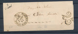 1850 Lettre cursive 9/Trainel 16mm + CAD T13 NOGENT-SUR-SEINE AUBE (9) P4355