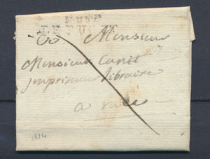 1814 Janvier Lettre marque en PP P85P LE PUGET Dpt Conquis Rarissime. P4385