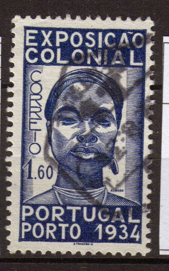 Portugal 1934 N°574 1e60 bleu. Obl. Scarce. P441