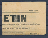 1891 Sage 1c N°83 seul sur Journal RARE Cote 800€. P4479