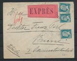 1932 Env. étiquette EXPRES +3*1f50 Pasteur Pour L'Autriche. P4491