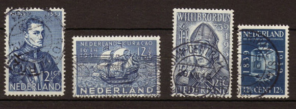 Pays bas 4 bonnes valeurs oblitérés 1934-39 P455