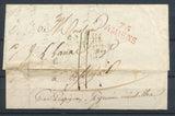 1816 Lettre DEBOURSE DEB.65 PERPIGNAN RGE 41x10 mm PYRENEES ORIENTALES P4574