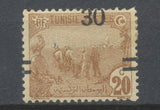 VARIETE TUNISIE N°98 30c sur 20c Surcharge très décalée. Neuf *. Signé. P5038