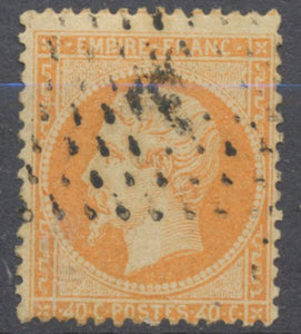 Classique N°23 40c orange Oblitéré Ancre TB. P5067