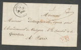 1846 Lettre en Port Payé + dos Bau DE POSTE CHbre DES DEPUTES + CAD Bleu P510